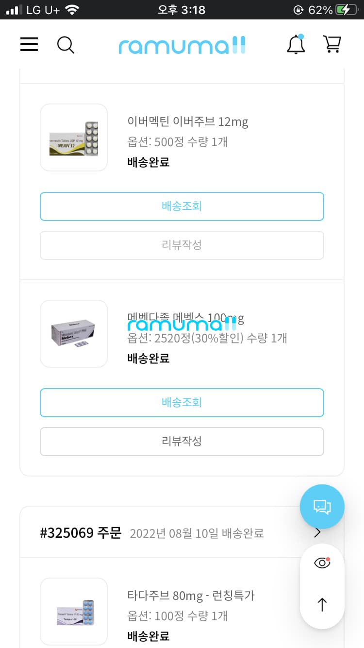 메벤다졸 메벡스 100mg 직구 후기